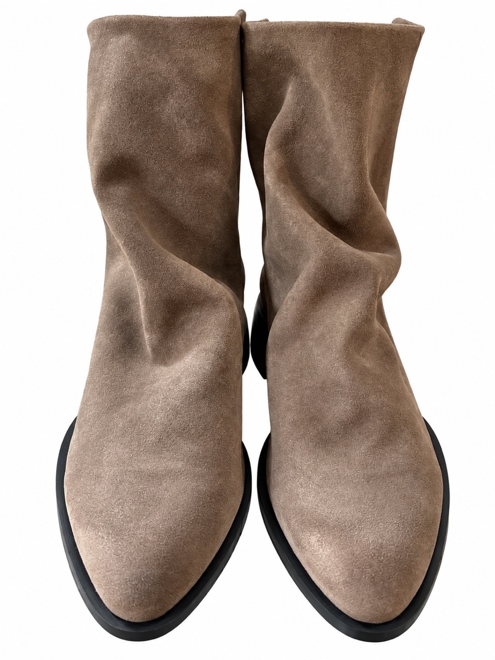 Steve Madden Taupe Suede Slouch Ankle Booties